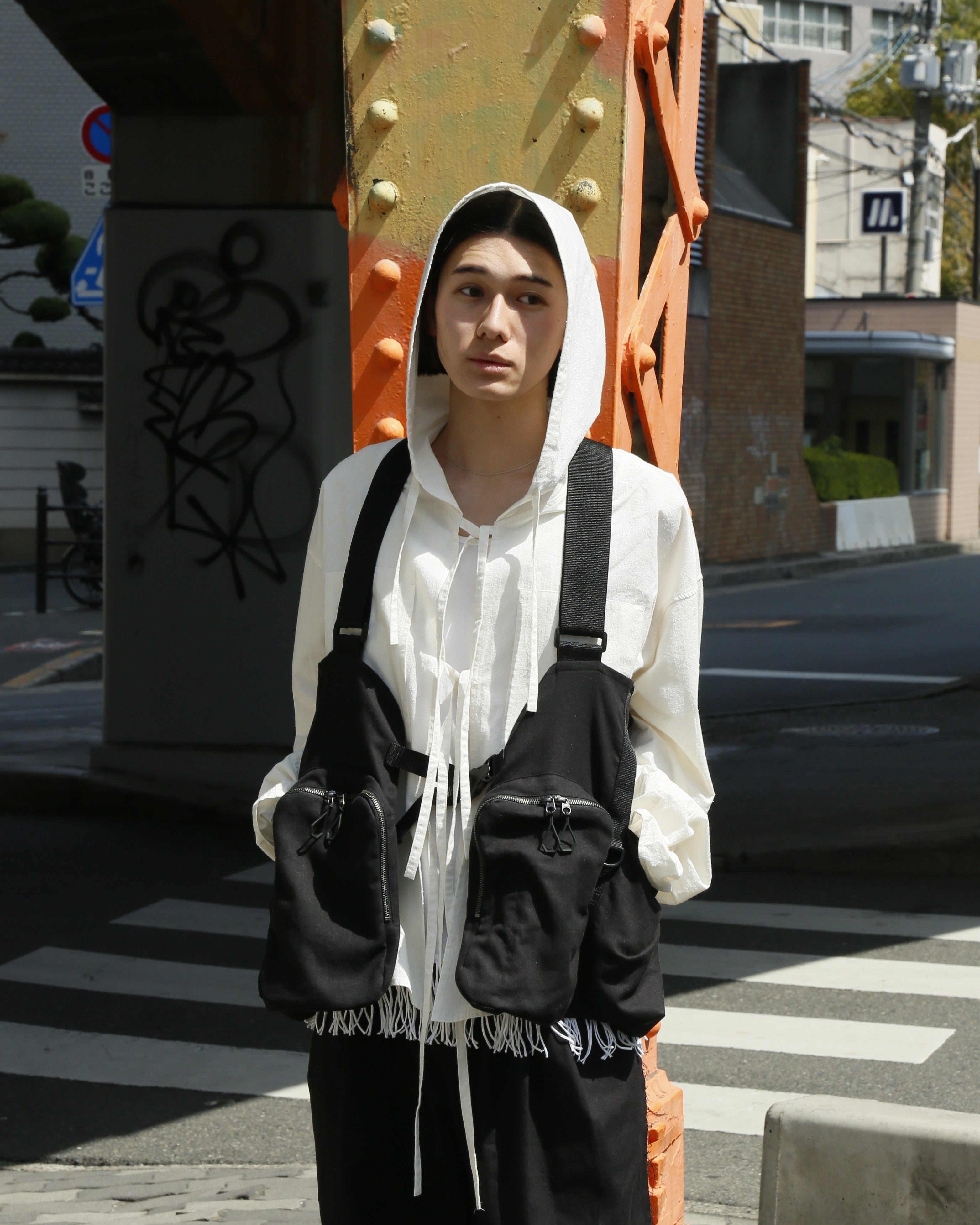 Urig / HRB DREI-FARBEN GAME VEST/FREE/リネン/BLK Urig(ウーリッヒ) HRB DREI-FARBEN GAME VEST [BLACK] | Urig